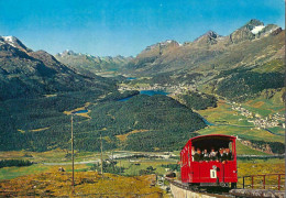 Delcampe - Blick Vom Hotel Kulm Muittas Muragl - M Auf Das Oberengadin - Train - Sankt Moritz