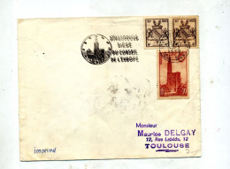 Delcampe - Lettre Flamme Strasbourg Siege Conseil Sur Armoirie Cathédrale Double Passage - Oblitérations Mécaniques (flammes)