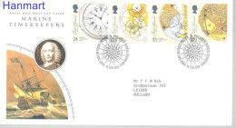 Delcampe - United Kingdom Of Great Britain & Northern Ireland 1993 Mi 1441-1444 FDC (FDC ZE3 GBRadr1441-1444) - Uhrmacherei