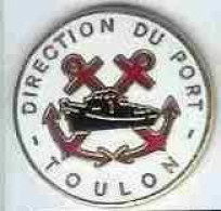 Delcampe - @@ Ancre Marine Nationale Bateau Vedette Remorqueur DP Direction Du Port TOULON Var PACA (GF FIA ) EGF @@ma193 - Militaria