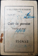 Delcampe - OLD PAPERS, ROMANIAN RAILWAYS (CFR) IDENTITY CARD, PERMIT BOOKLET - Otros & Sin Clasificación