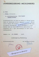 Delcampe - Landesregierung Mecklenburg 1948 , Urkunde , Minister , Hagenow , Schwerin , Entnazifizierung , NSDAP , Enteignung - 1939-45