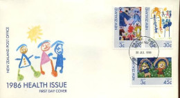 Delcampe - Nieuw-Zeeland - FDC - 1986 Health Issue - FDC