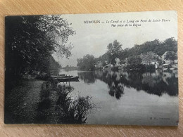 Delcampe - CPA 77 Nemours, Le Canal Et Le Loing Du Pont De Sainte Pierre, Vue Prise De La Digue (pk110158) - Nemours