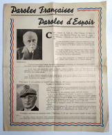 Delcampe - Rare Tract Pétain Vichy (1941) "La Collaboration" Grand Format Ww2 Militaria - 1939-45