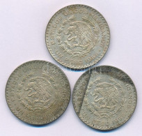 Delcampe - Mexikó 1958. 1P Ag "Jose Morelos" (3x) T:XF,VF Patina Mexico 1958. 1 Peso Ag "Jose Morelos" (3x) C:XF,VF Patina Krause K - Non Classés