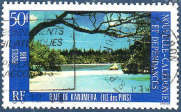 Delcampe - Nle-Calédonie Poste Obl Yv: 514 Mi:777 Baie De Kanumera Ile Des Pins (TB Cachet Rond) - Used Stamps