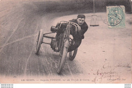 Delcampe - AUGUSTE FOSSIER SUR SON TRICYCLE  DE COURSE  LES SPORTS MOTOS - Motos