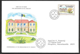 Delcampe - 1979 Grenadines St. Vincent First Day Cover - House Of Assembly - Briefe U. Dokumente
