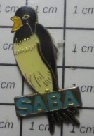 Delcampe - PINSP02 OISEAU HIRONDELLE NOIRE ET BLANCHE SABA - Animales