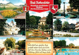 Delcampe - Bad Rothenfelde Kurmittelhaus Kaskade Im Kurpark Hotel Residenz Kurpark Brunnen - Bad Rothenfelde
