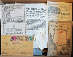 Delcampe - WUKI Kiste Mit Briefen, Werbung, Historischen Dokumenten Usw. Fundgrube Publicite - A Identificar