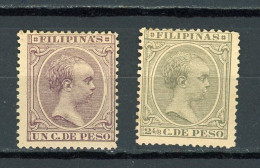 Delcampe - PHILIPPINES : ALPHONSE XIII - N° Yvert 117+119 * - Philipines