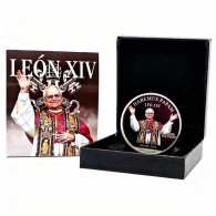 Delcampe - [MDL] Estuche Lujo Del Papa León XIV (N) - Profesionales / De Sociedad