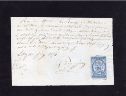 Delcampe - Lettre De Change / Reçu Daté De 1874 - Letras De Cambio