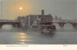 Delcampe - A181 Italy Roma Rome Isola Tiberina Ora Di S Bartolommeo Moonlight Postcard - Mundo