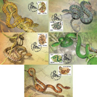Delcampe - Vietnam Viet Nam Maxi Maxicards With Imperf Stamps, Issued In Dec 2025 : Vietnamese Venomous Snake / Snakes (Ms1215) - Vietnam
