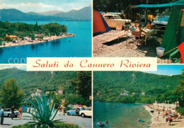 Delcampe - Cannero Riviera Lago Maggiore Fliegeraufnahme Camping Strand - Otros & Sin Clasificación