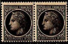 Delcampe - France Poste N** Yv: 677 Mi:682 Cérès De Mazelin Paire - Ungebraucht