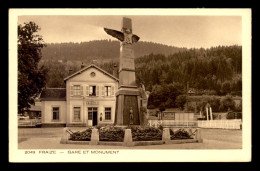 Delcampe - 88 - FRAIZE - LA GARE ET LE MONUMENT AUX MORTS - Fraize