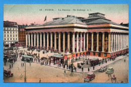 Delcampe - (RECTO / VERSO) PARIS - N° 15 - LA BOURSE - BEAU TIMBRE DE TCHECOSLOVAQUIE - CPA COULEUR - Altri Monumenti, Edifici