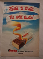 Delcampe - Pubblicità Fiesta Ferrero Ti Tenta Tre Volte Tanto (1985) - Publicidad