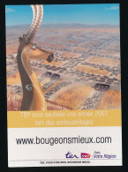 Delcampe - CPM 10.5 X 15 Publicité Bougeons Mieux Avec Les TER De La SNCF  Vœux Pour 2007  Gazelle - Werbepostkarten