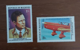 Delcampe - EC767 MALDIVES STAMP 50TH ANNIV OF CH. LINDBERGHS ATLANTIC CROSSING MNH - Maldives (1965-...)