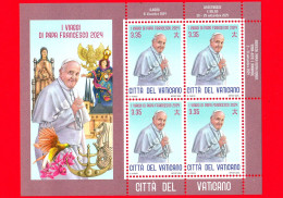 Delcampe - Nuovo - MNH - VATICANO - 2025 - I Viaggi Di Papa Francesco Nel Mondo Nel 2024 – 3.35 X 4 - Blocs & Feuillets