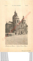 Delcampe - 71.  CHALON SUR SAONE .  Eglise St-Pierre . CPA à Cadre Gaufré,  Du BON MARCHE PARIS . - Chalon Sur Saone