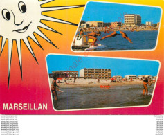 Delcampe - 34.  MARSEILLAN PLAGE .  CP Multivues . - Marseillan