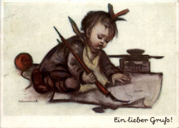 Delcampe - Künstlerkarte Hummel - Hummel