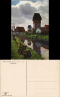 Delcampe - Ansichtskarte Dinkelsbühl Bäurlin's Turm Und Stadtmühle 1910 - Dinkelsbühl