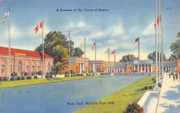 Delcampe - B670 US Section Of Court Of States Flags New York World's Fair 1939 Postcard - Sonstige & Ohne Zuordnung