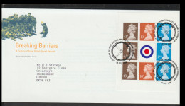 Delcampe - Great Britain FDC 1998 Breaking Barriers Booklet Pane. Postal Weight 0,040 Kg. Please Read Sales Conditions Under Image - 1991-2000 Decimal Issues