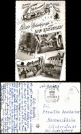 Delcampe - Bad Kissingen Mehrbildkarte Stadtteilansichten Mit Eisenbahn "Ich Komme" 1960 - Bad Kissingen