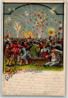 Delcampe - 13301650 - Feuerwerk  Lithographie Verlag Bruno Buerger U. Ottillie Nr. 166 - Ausstellungen