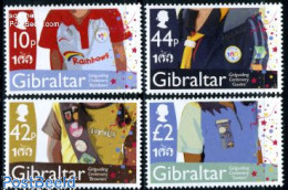 Delcampe - Gibraltar 2010 Girlguiding Centenary 4v, Mint NH, Sport - Scouting - Gibraltar