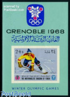 Delcampe - Yemen, Kingdom 1968 Olympic Winter Games S/s Imperforated, Mint NH, Sport - Ice Hockey - Olympic Winter Games - Eishockey