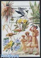 Delcampe - Antigua & Barbuda 1985 Girl Guides S/s, Mint NH, Nature - Sport - Birds - Scouting - Pigeons - Antigua Und Barbuda (1981-...)