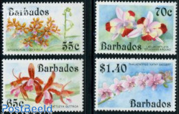 Delcampe - Barbados 1992 Orchids 4v, Mint NH, Nature - Flowers & Plants - Orchids - Barbades (1966-...)