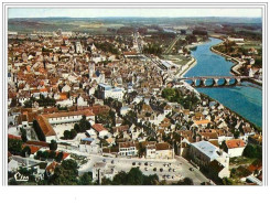 Delcampe - 89.JOIGNY.VUE GENERALE AERIENNE.CPSM - Joigny