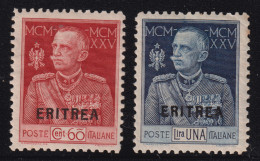 Delcampe - 1925/26-Eritrea (MNH=**) 2 Valori Giubileo (96/7) - Erythrée