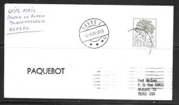Delcampe - 1985 Paquebot Cover, Sweden Stamp Used In Arhus, Denmark (6.3.85) - Lettres & Documents