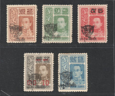 Delcampe - Thailand  152-56 ** 1922, Pfadfinder Tigerkopf-Aufdrucke, Postfrisch, KW 820,- € - Thaïlande