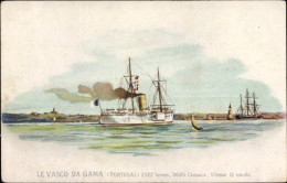 Delcampe - Lithographie Portugisisches Kriegsschiff, Vasco Da Gama - Andere & Zonder Classificatie