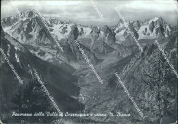 Delcampe - Bn139 Cartolina Panorama Della Valle Di Courmayeur E Catena M.bianco Aosta - Aosta