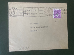 Delcampe - LETTRE TP ARC DE TRIOMPHE 3F OBL.MEC.3 DEC 48 PARIS 81 - 1944-45 Arc De Triomphe