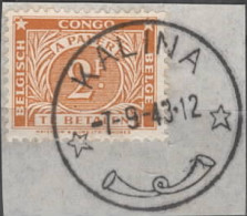 Delcampe - Congo Belge - Cachet Simple Cercle "KALINA" (cachet Rare (utulise En Concurrence Avec Leopoldville-Kalina), Rare ! ) - Gebraucht