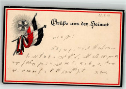 Delcampe - 38150760 - Eisernes Kreuz Mit Schwarz-Weiss-Roten Fahnen Feldpost Dresden - Weltkrieg 1914-18